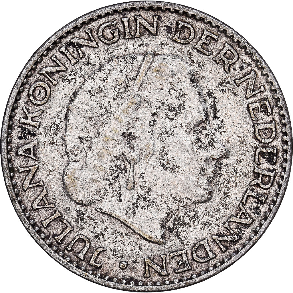 Netherlands, Juliana, Gulden, 1956, Utrecht, Silver, EF(40-45), KM:2