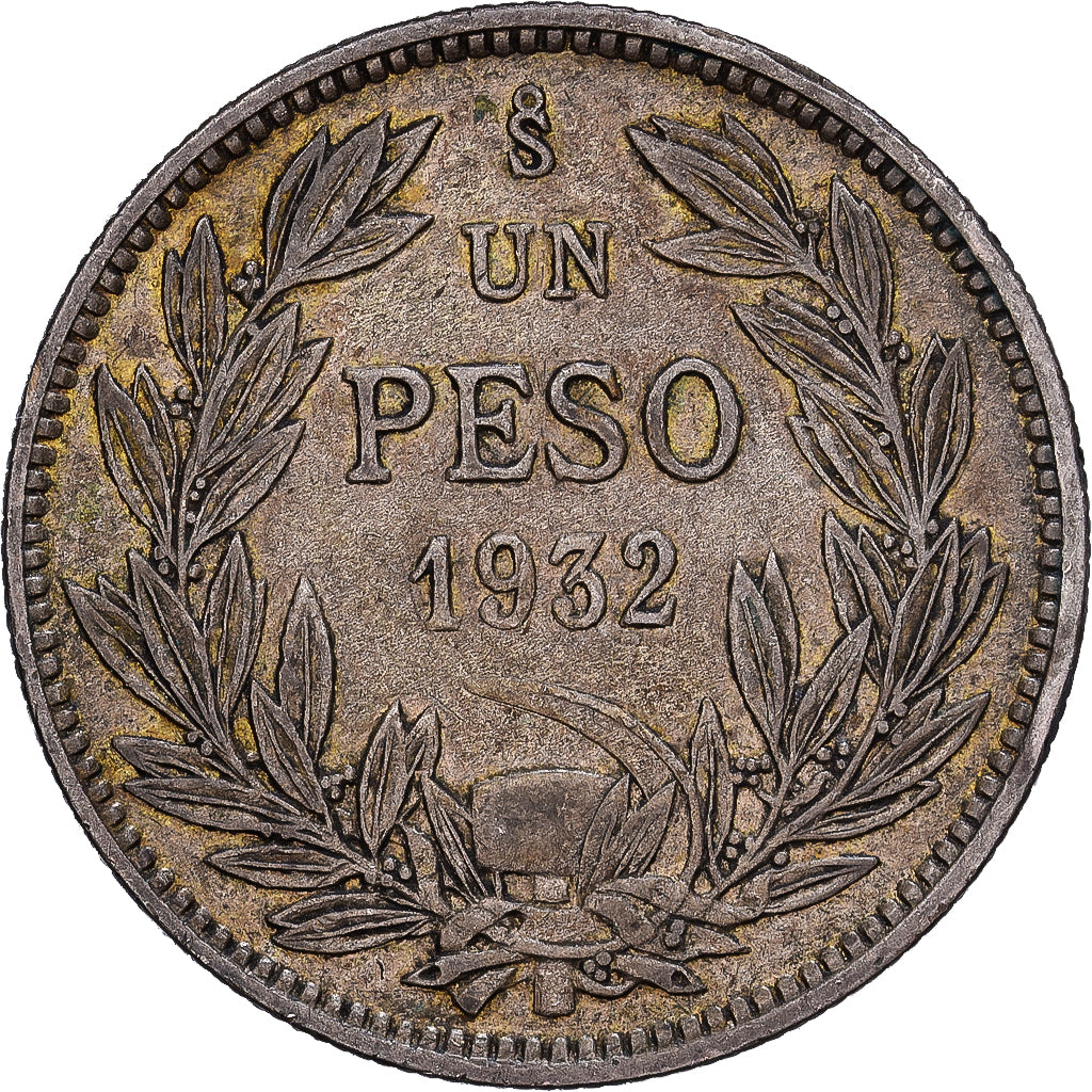 Chile, Peso, 1932, Silber, S+, KM:174