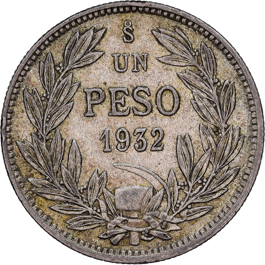 Chile, Peso, 1932, Silber, SS, KM:174