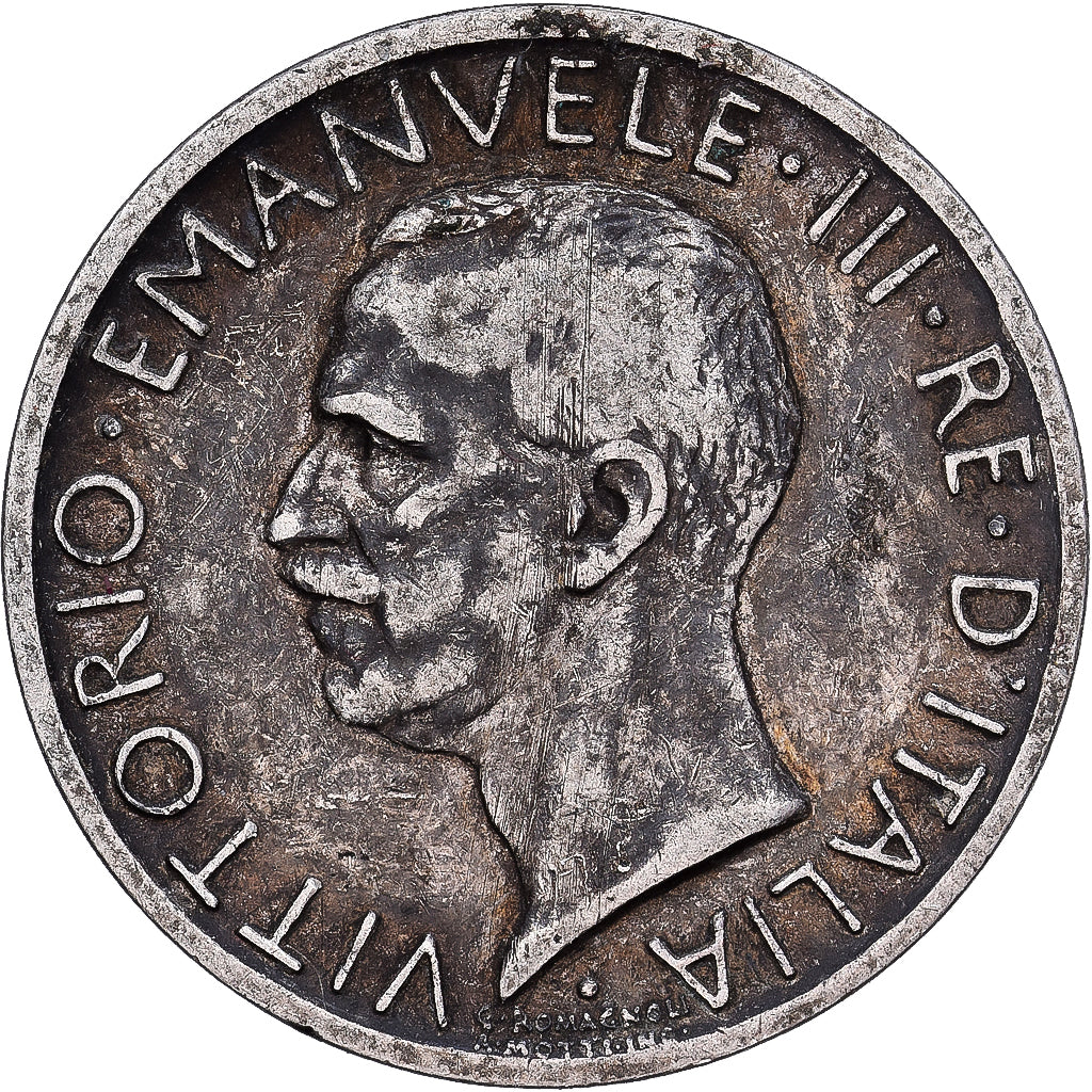 Italy, Vittorio Emanuele III, 5 Lire, 1927, Rome, Silver, VF(20-25), KM:67.2