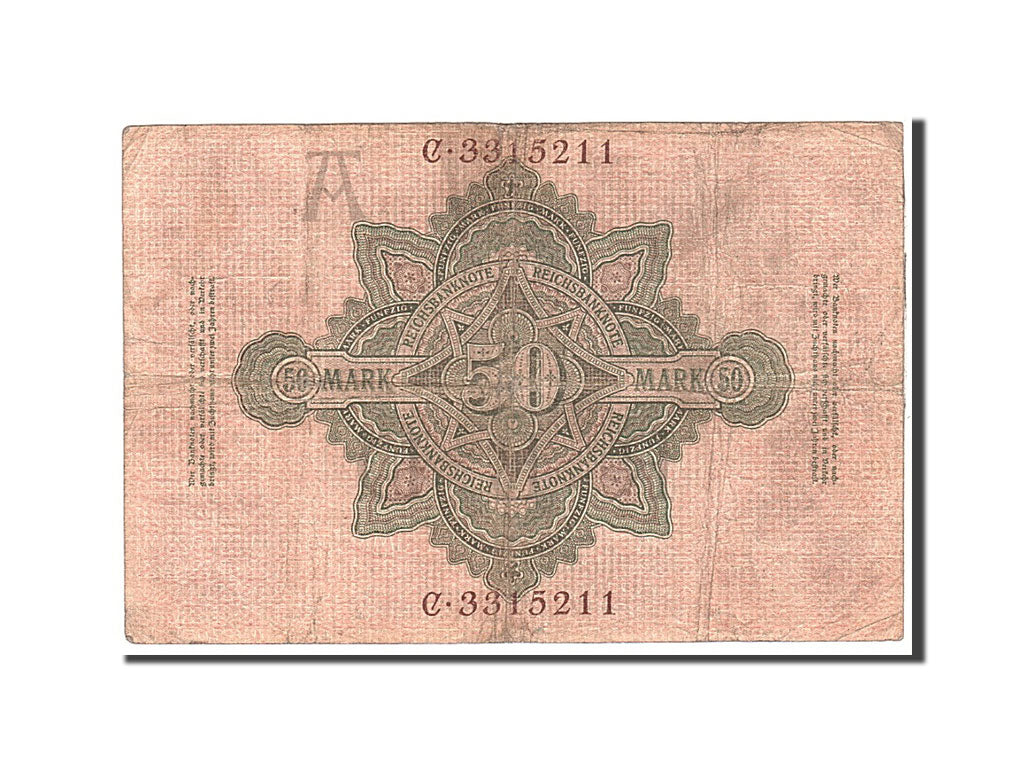 Banknote, Germany, 50 Mark, 1910, 1910-04-21, KM:41, VF(20-25)