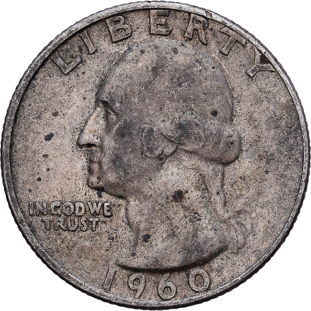 United States, Quarter, Washington Quarter, 1960, Denver, Silver, VF(20-25)