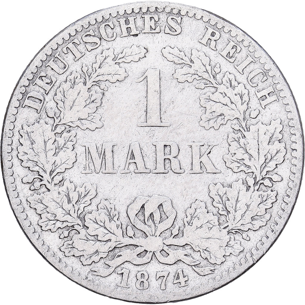 Moneta, NIEMCY - IMPERIUM, Wilhelm I, Mark, 1874, Berlin, VF(20-25), Srebro