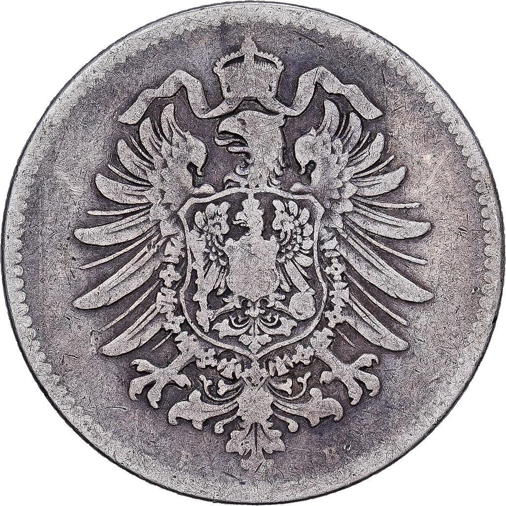 NIEMCY - IMPERIUM, Wilhelm I, Mark, 1874, Hanovre, Srebro, VF(30-35), KM:7