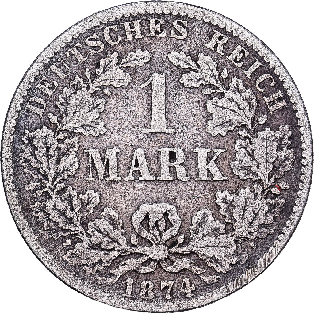 NIEMCY - IMPERIUM, Wilhelm I, Mark, 1874, Hanovre, Srebro, VF(30-35), KM:7