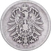 NIEMCY - IMPERIUM, Wilhelm I, Mark, 1875, Munich, Srebro, VF(30-35), KM:7