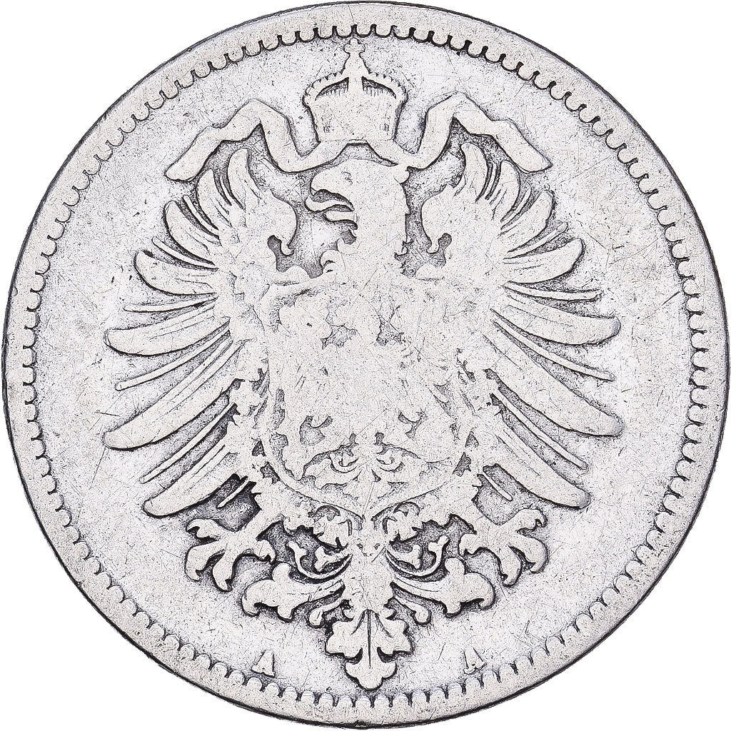 Niemcy, Wilhelm I, Mark, 1876, Berlin, Srebro, VF(20-25), KM:14