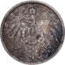 NIEMCY - IMPERIUM, Wilhelm II, Mark, 1902, Stuttgart, Srebro, VF(30-35), KM:14