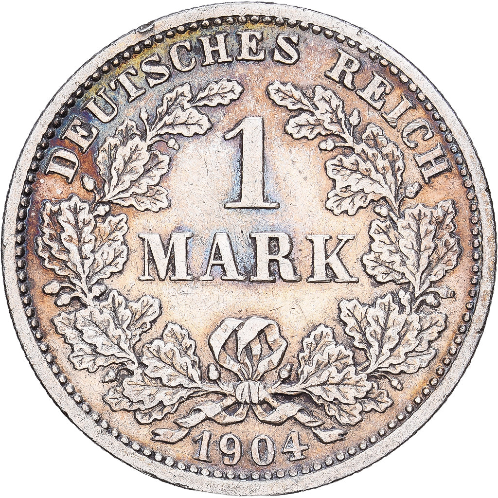 NIEMCY - IMPERIUM, Wilhelm II, Mark, 1904, Munich, Srebro, VF(30-35), KM:14