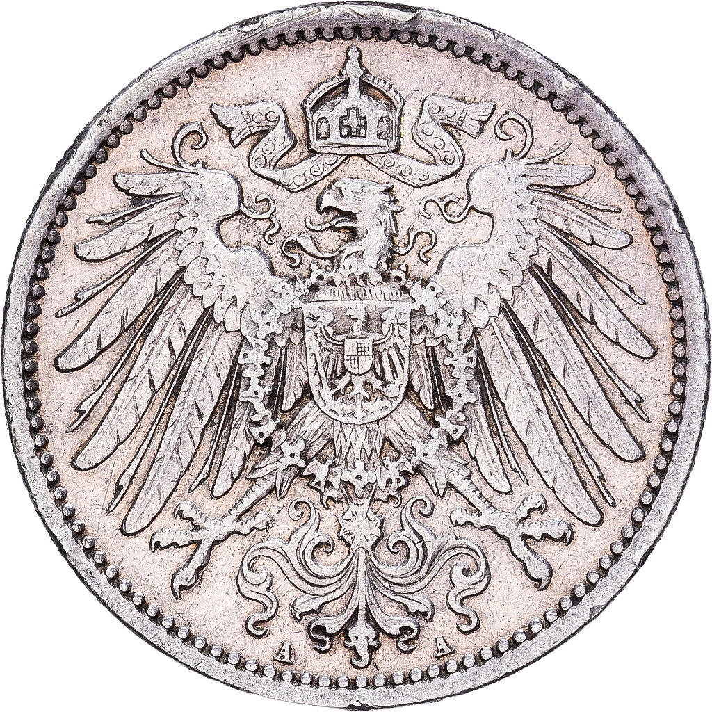 Niemcy, Wilhelm II, Mark, 1905, Berlin, Srebro, EF(40-45), KM:14