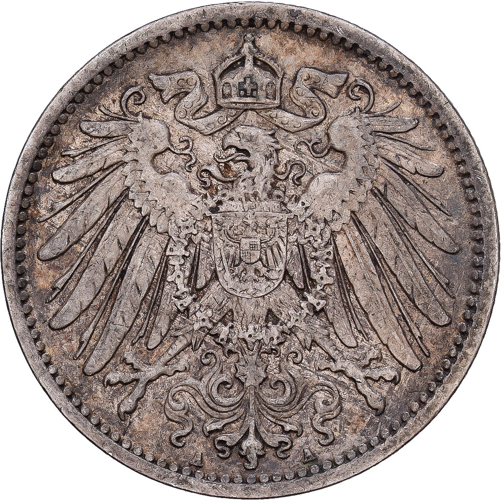 NIEMCY - IMPERIUM, Wilhelm II, Mark, 1906, Berlin, Srebro, EF(40-45), KM:14