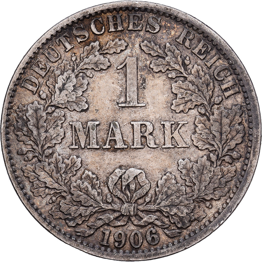 NIEMCY - IMPERIUM, Wilhelm II, Mark, 1906, Berlin, Srebro, EF(40-45), KM:14