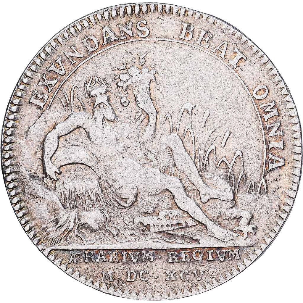 France, Medal, Louis XIV, Trésor Royal, 1695, Silver, VF(30-35)