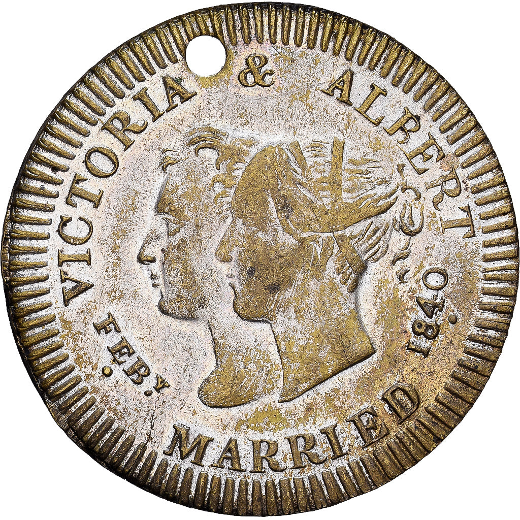 Reino Unido, medalla, Mariage de la Reine Victoria et du Prince Albert, 1840