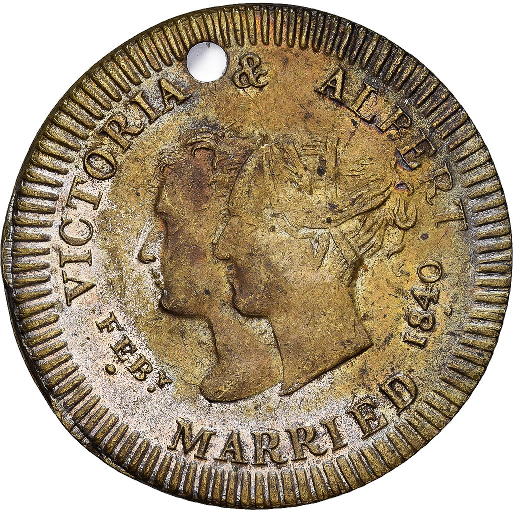 Reino Unido, medalla, Mariage de la Reine Victoria et du Prince Albert, 1840