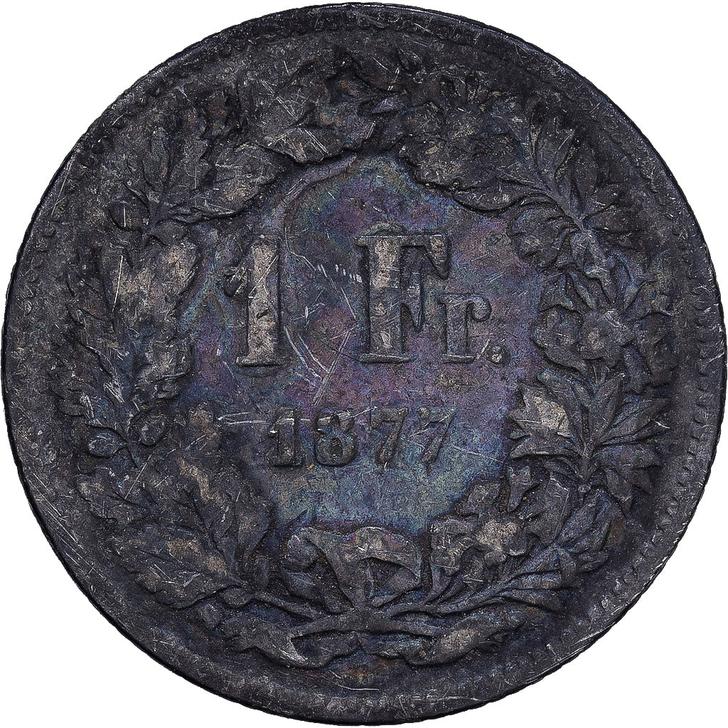 Switzerland, Franc, 1877, Bern, Silver, F(12-15), KM:24