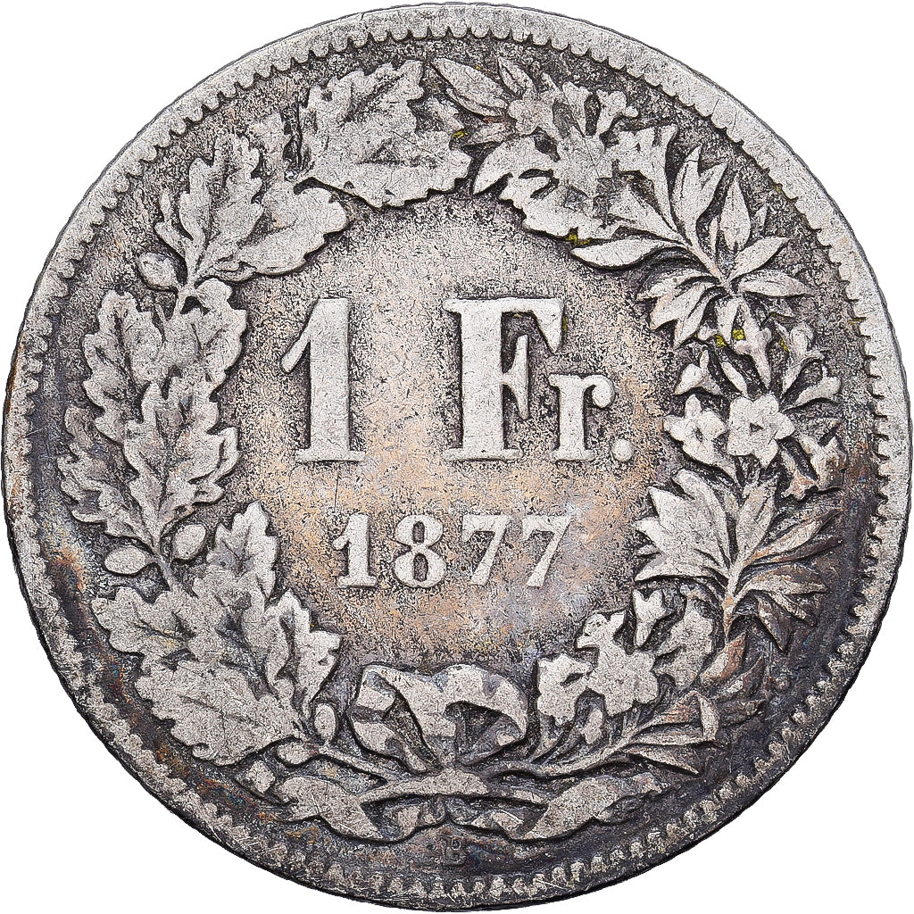 Schweiz, Franc, 1877, Bern, Silber, SGE+, KM:24