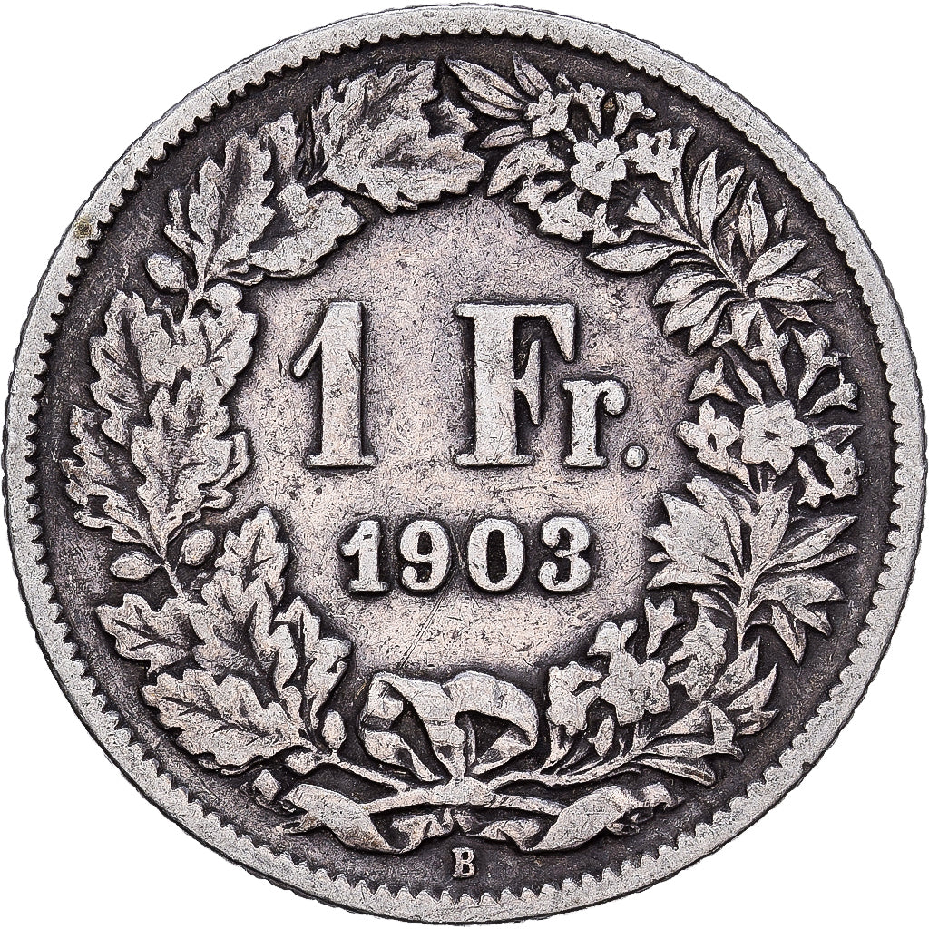 Switzerland, Franc, Helvetia, 1903, Bern, Silver, VF(20-25), KM:29a