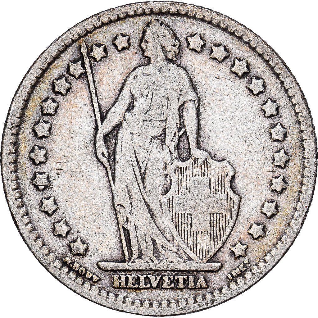 Switzerland, Franc, Helvetia, 1911, Bern, Silver, VF(30-35), KM:29a