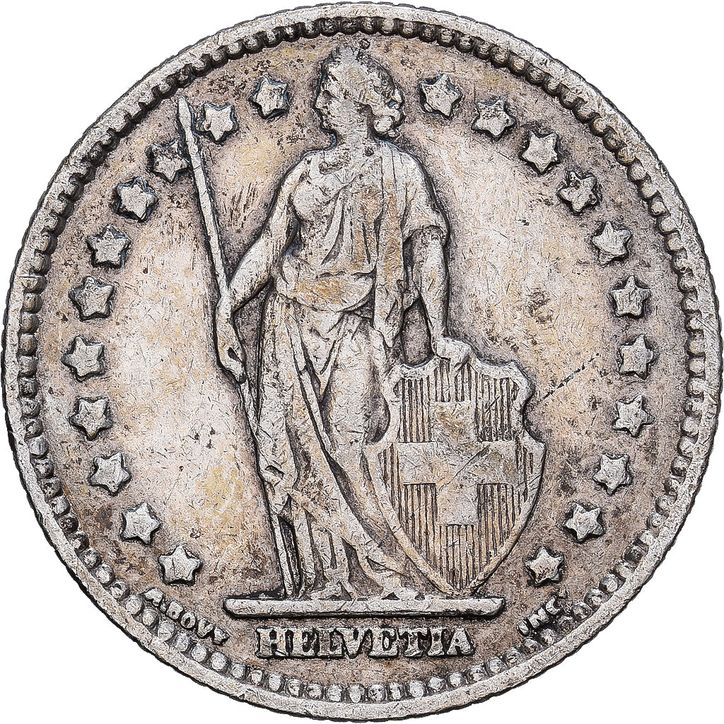 Svizzera, Franc, Helvetia, 1913, Bern, Argento, BB