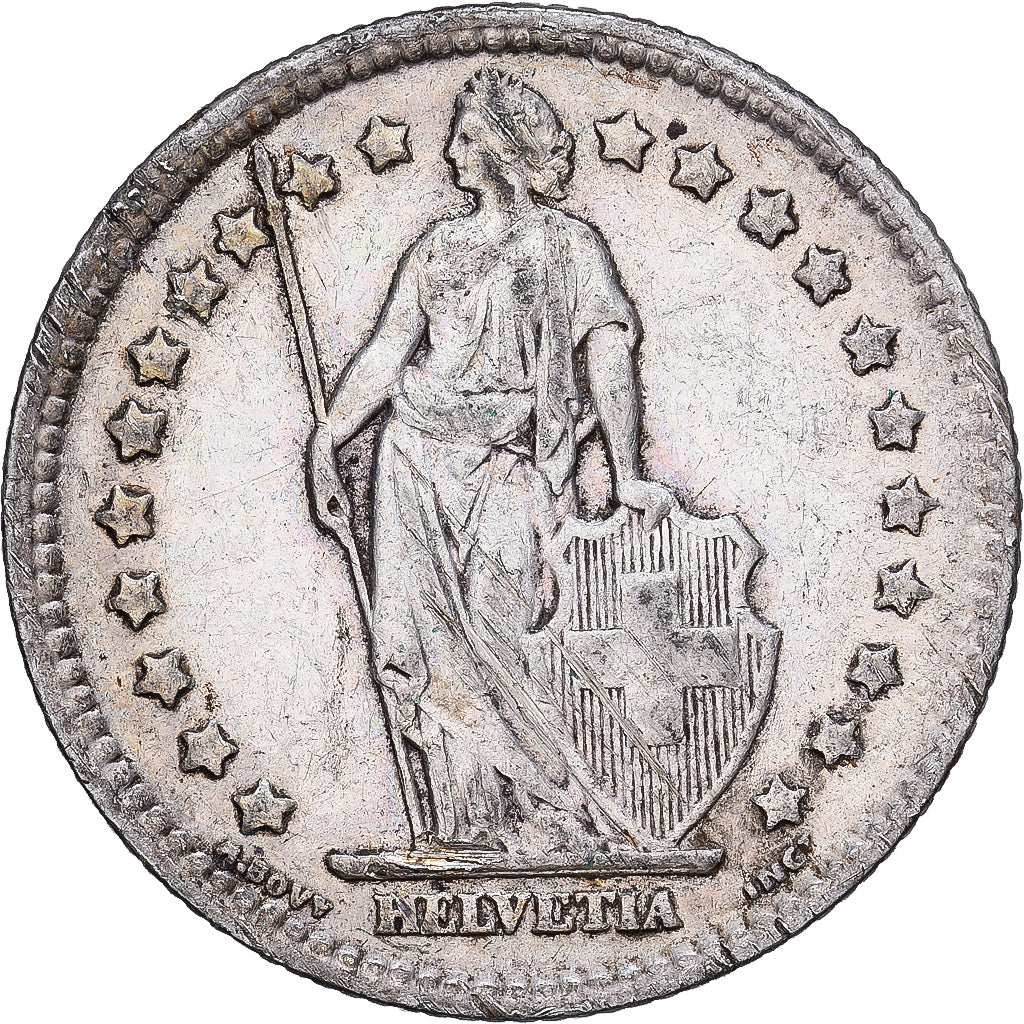 Suisse, Franc, Helvetia, 1914, Bern, Argent, TTB, KM:29a