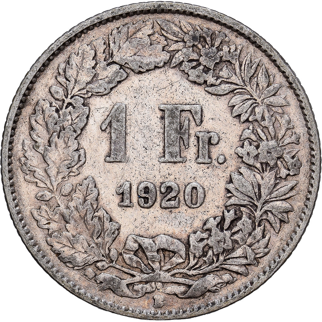 Svizzera, Franc, 1920, Bern, Argento, MB, KM:24