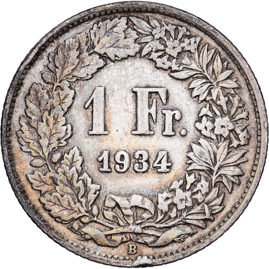 Suisse, Franc, 1934, Bern, Argent, TTB, KM:24