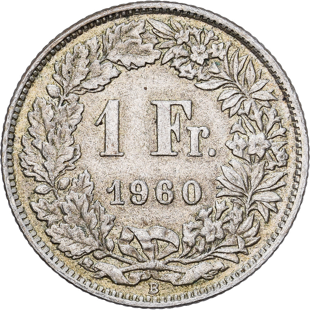 Switzerland, Franc, 1960, Bern, Silver, AU(50-53), KM:24