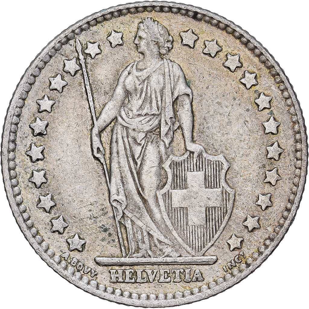 Switzerland, 1 Franc, Helvetia, 1961, Bern, Silver, EF(40-45), KM:24