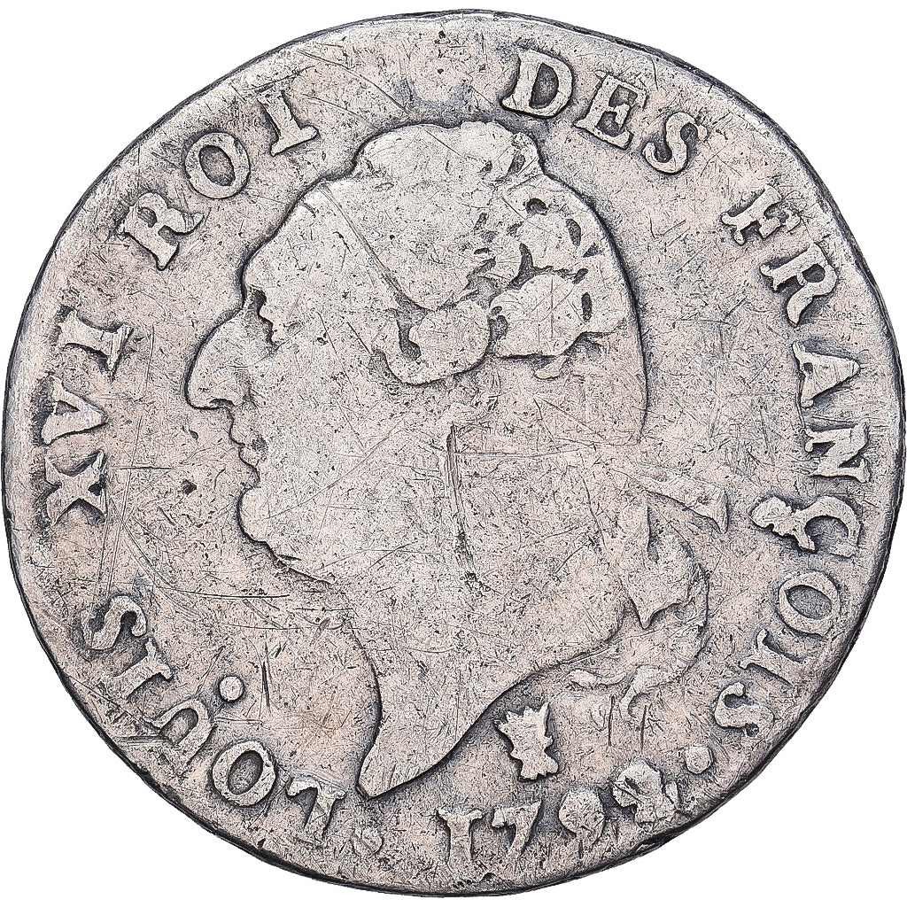 Frankreich, Louis XVI, 30 sols françois, 1792 / AN 4, Limoges, Silber, SGE+