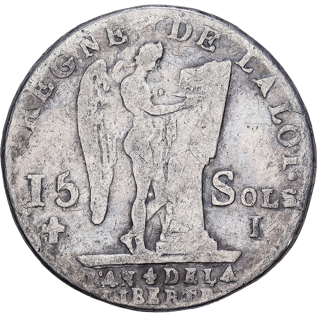 Frankreich, Louis XVI, 30 sols françois, 1792 / AN 4, Limoges, Silber, SGE+
