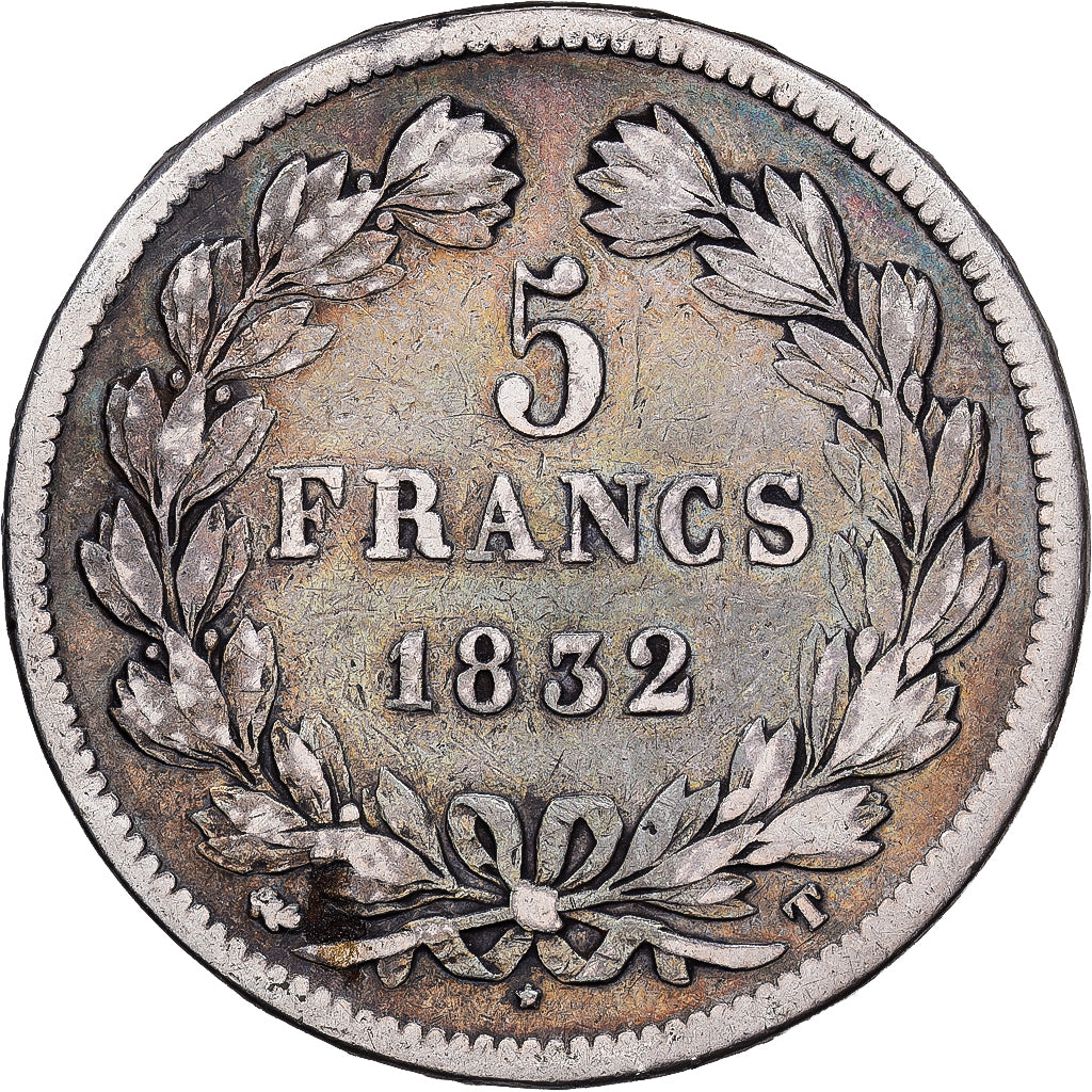 Frankreich, 5 Francs, Louis-Philippe, 1832, Nantes, Silber, S, Gadoury:678