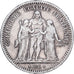 Francia, 5 Francs, Hercule, 1848, Strasbourg, Plata, BC+, Gadoury:683, KM:756.2