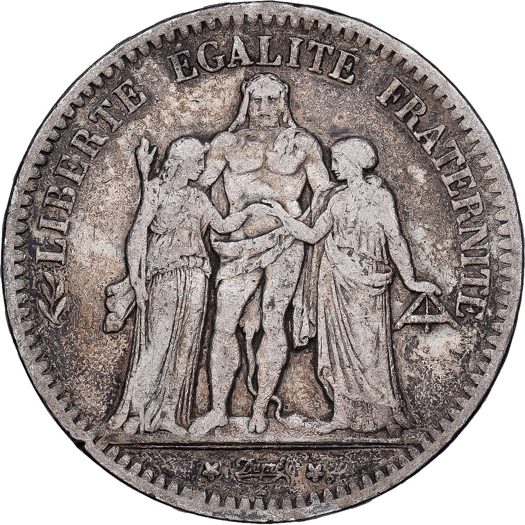 Frankreich, 5 Francs, Hercule, 1849, Strasbourg, Silber, S, Gadoury:683