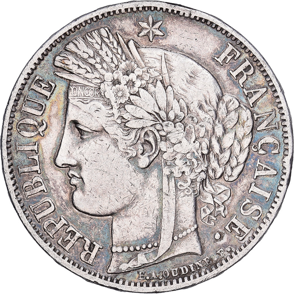 Frankreich, 5 Francs, Cérès, 1849, Paris, Silber, S+, Gadoury:719, KM:761.1