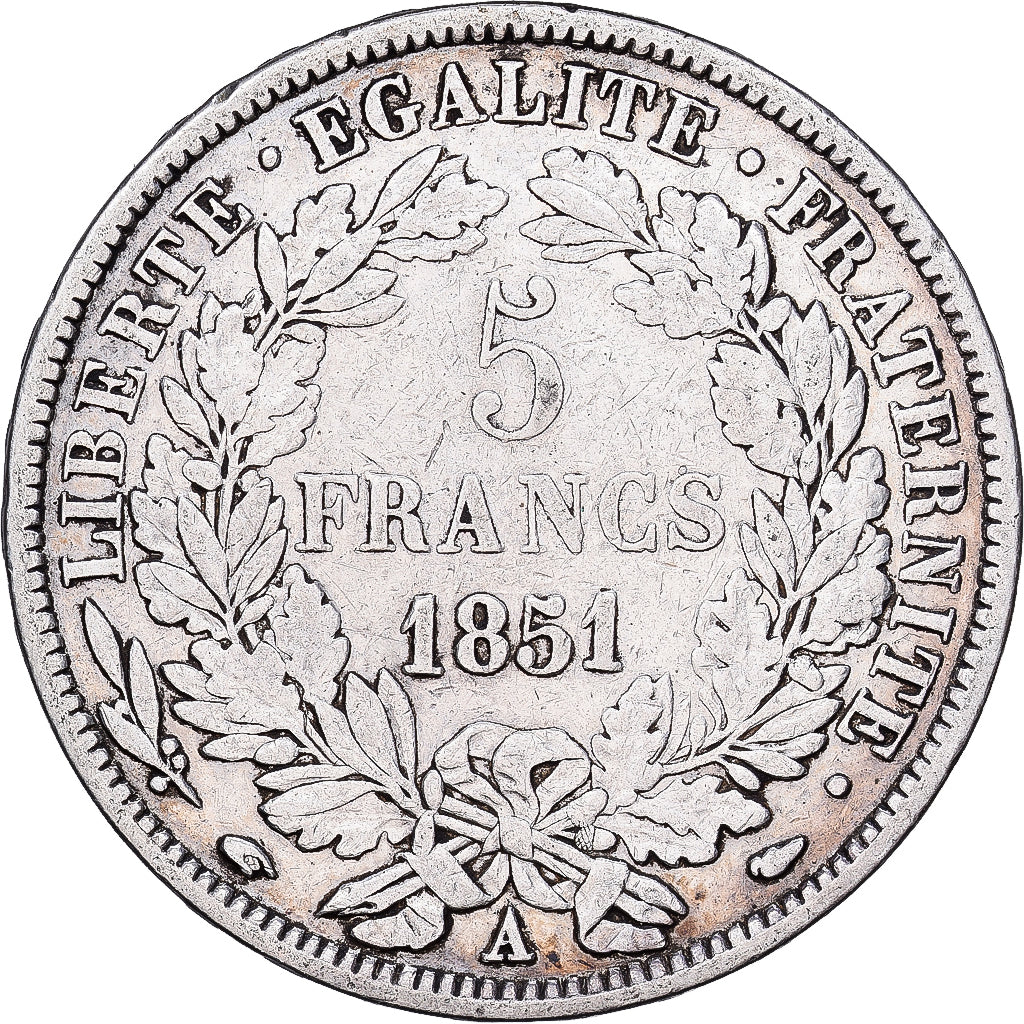 France, 5 Francs, Cérès, 1851, Paris, Silver, VF(20-25), KM:761.1