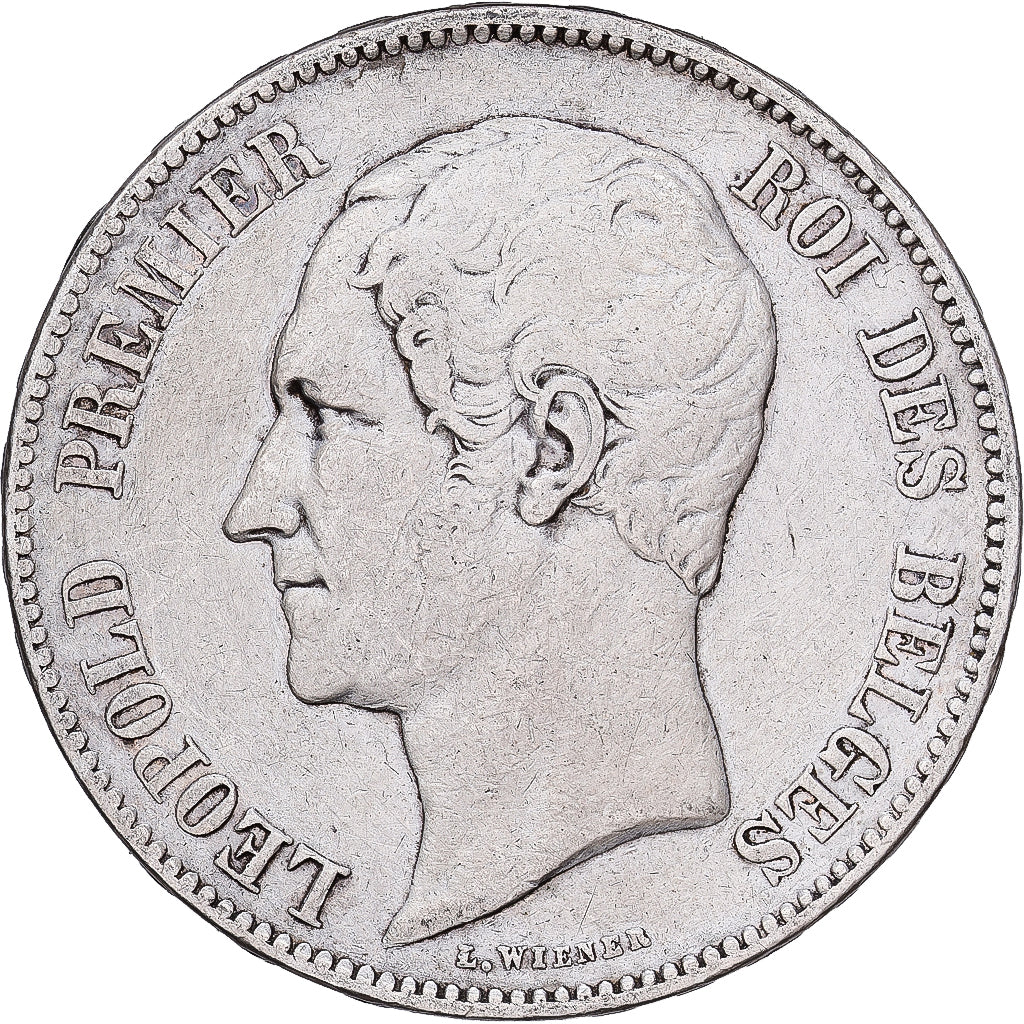 Belgium, Leopold I, 5 Francs, 5 Frank, 1851, Silver, EF(40-45), KM:17