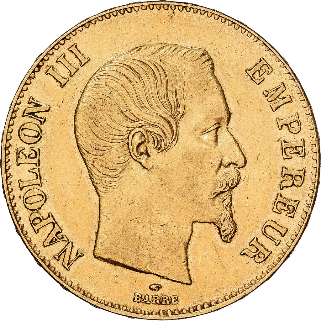 Frankrijk, Napoleon III, 100 Francs, 1858, Paris, Goud, ZF, Gadoury:1135