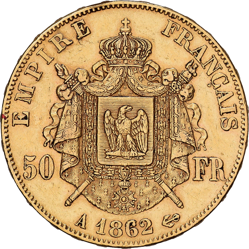 Frankrijk, Napoleon III, 50 Francs, 1862, Paris, Goud, ZF, Gadoury:1112, Le