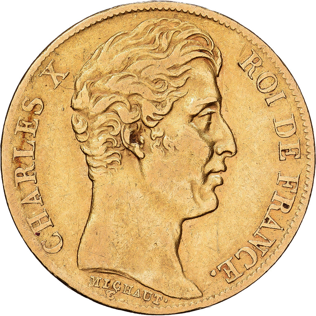 Frankreich, Charles X, 20 Francs, 1825, Paris, Gold, SS, Gadoury:1029, KM:726.1