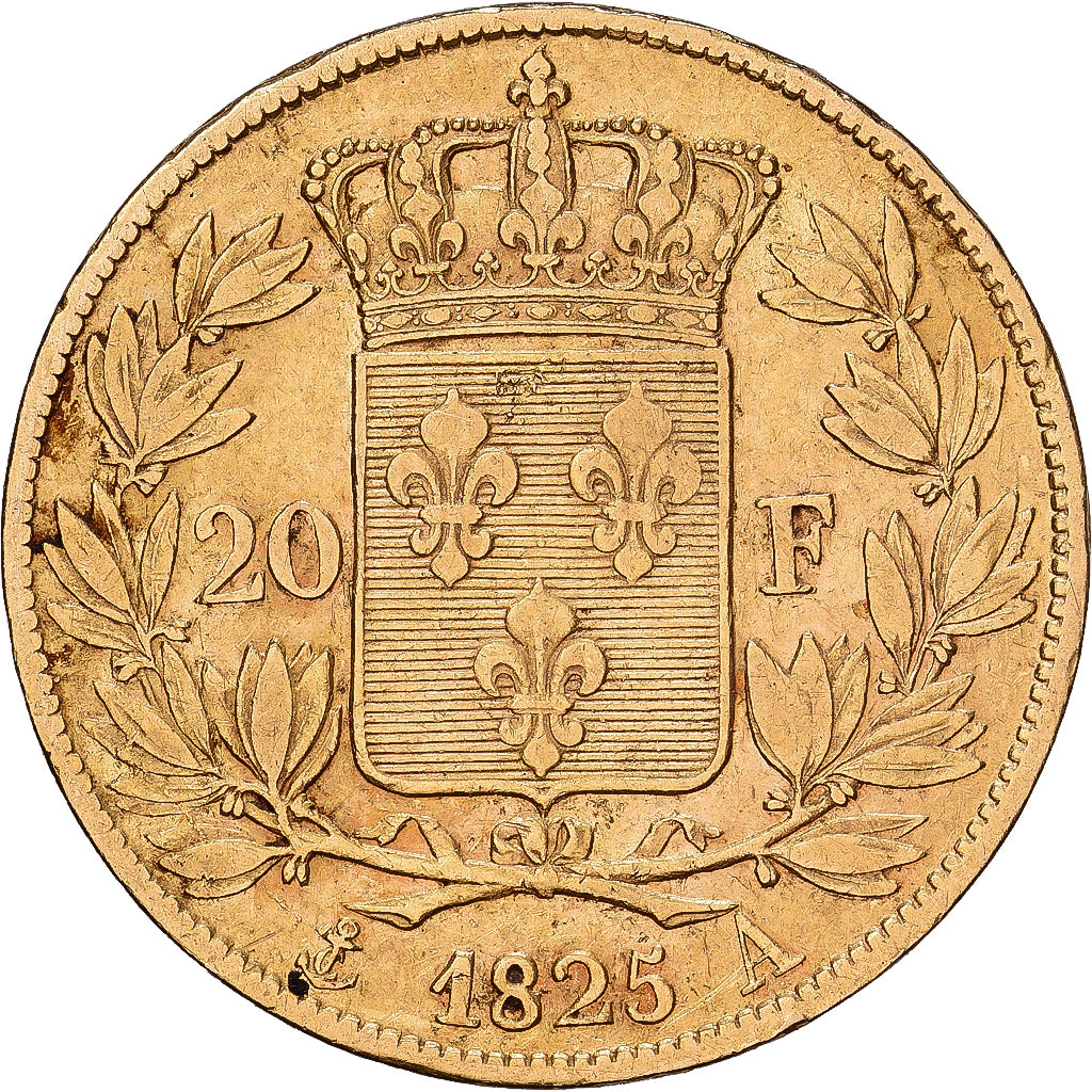 Frankreich, Charles X, 20 Francs, 1825, Paris, Gold, SS, Gadoury:1029, KM:726.1
