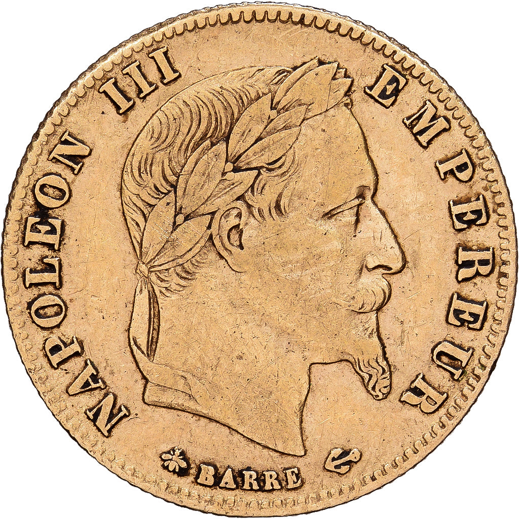 France, Napoleon III, 5 Francs, 1866, Paris, Gold, EF(40-45), Gadoury:1002