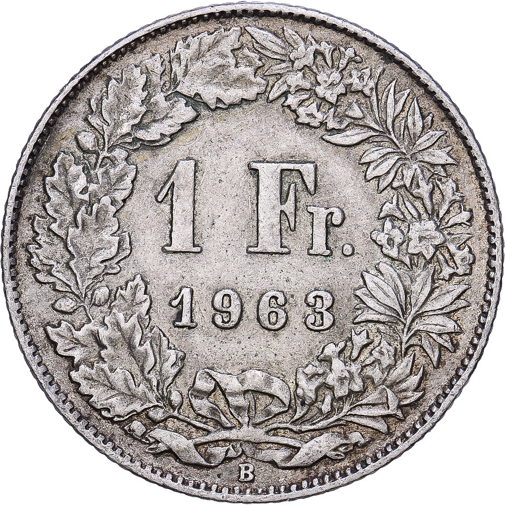 Schweiz, Franc, 1963, Bern, Silber, SS, KM:24