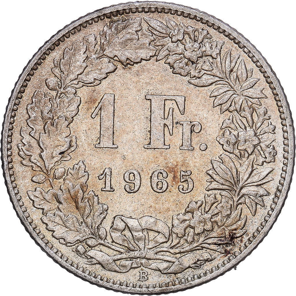 Switzerland, Franc, 1965, Bern, Silver, AU(55-58), KM:24