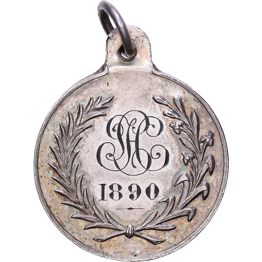 France, Médaille, French Third Republic, 1890, Argent, TTB+