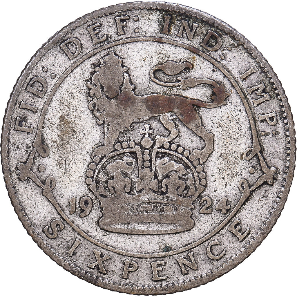 Grande-Bretagne, George V, 6 Pence, 1924, Argent, B+, KM:815a.1