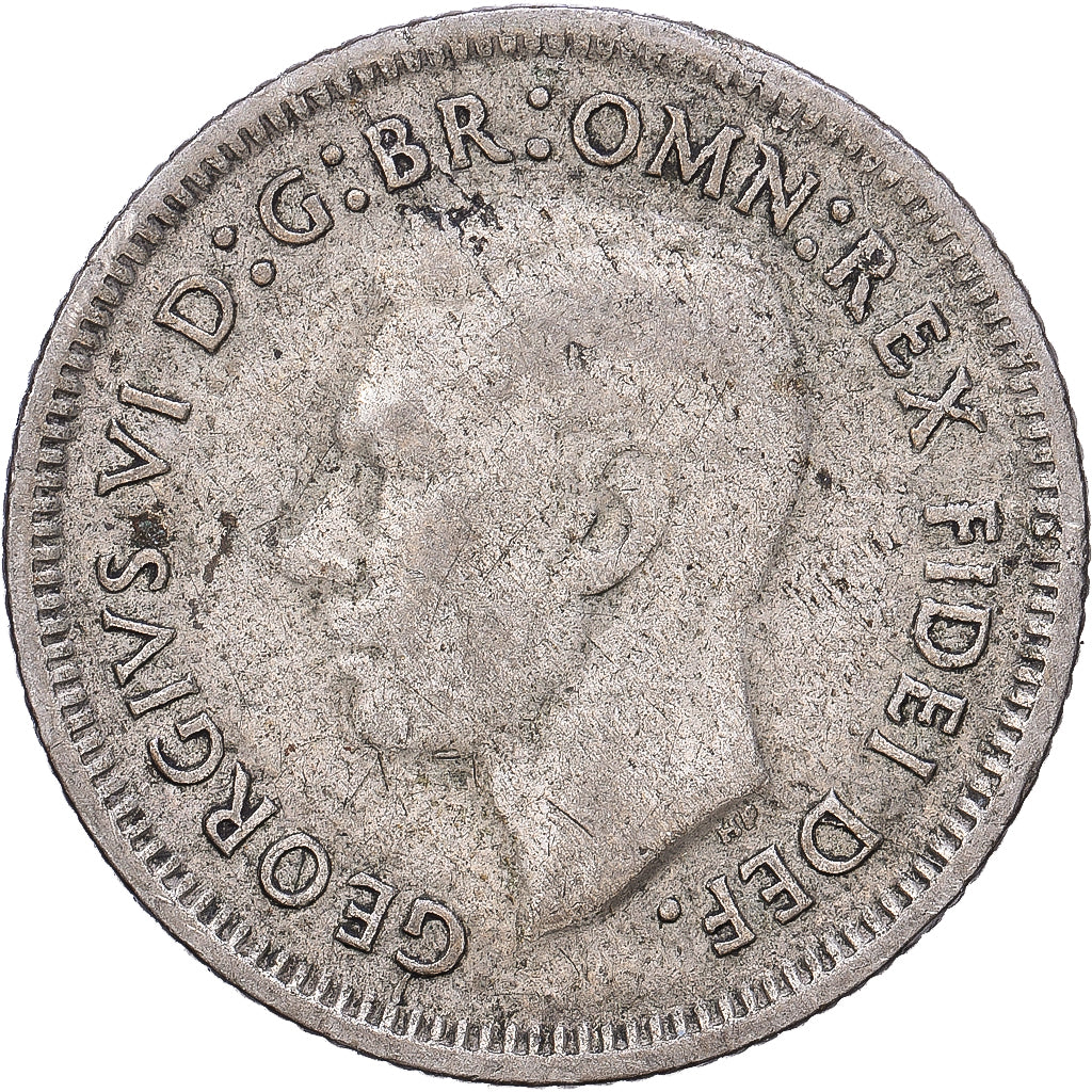 Australia, George VI, Sixpence, 1951, Melbourne, Silver, VF(20-25), KM:45