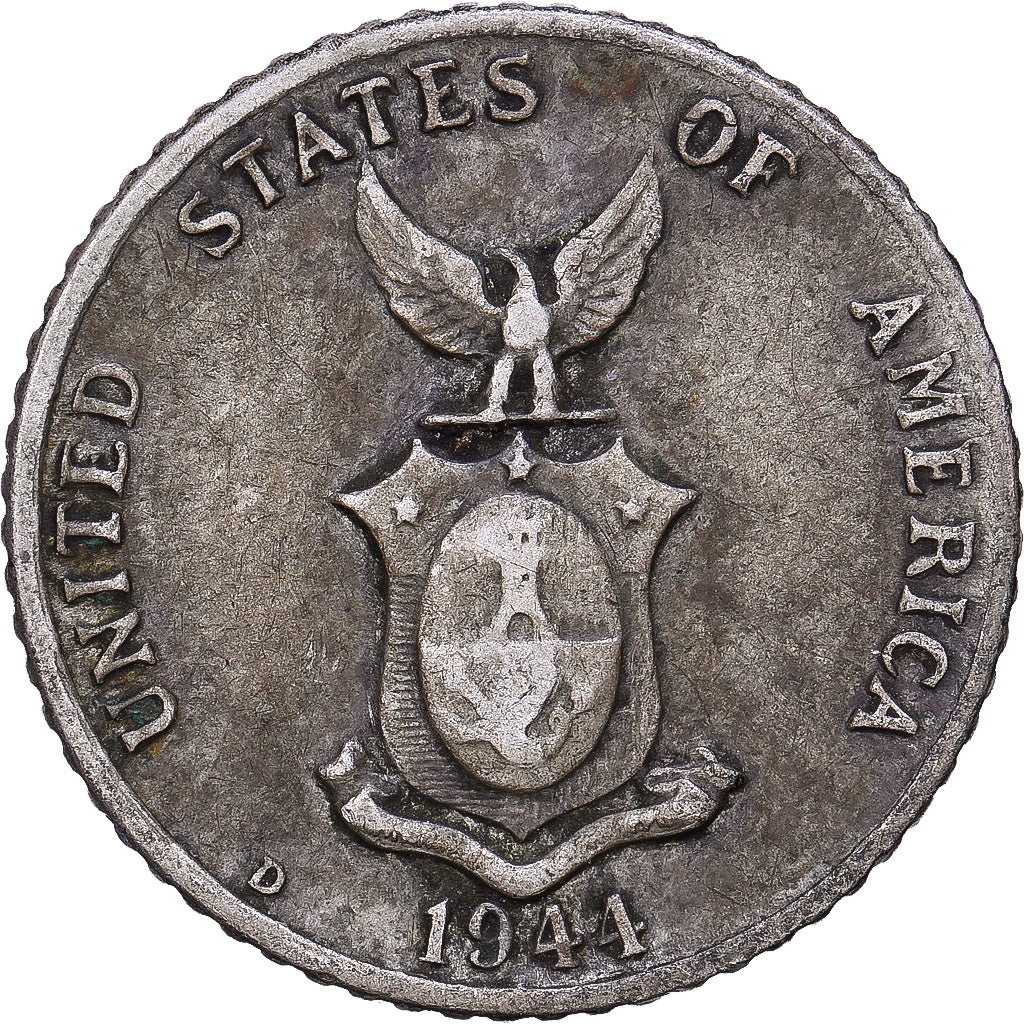 Philippines, 10 Centavos, 1944, Argent, TB+, KM:181