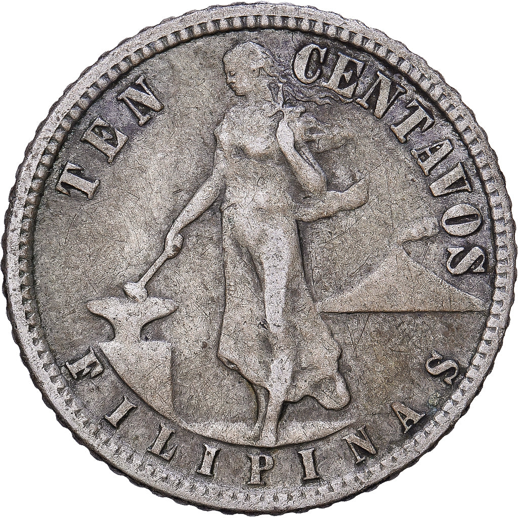 Philippines, 10 Centavos, 1944, Argent, TB+, KM:181
