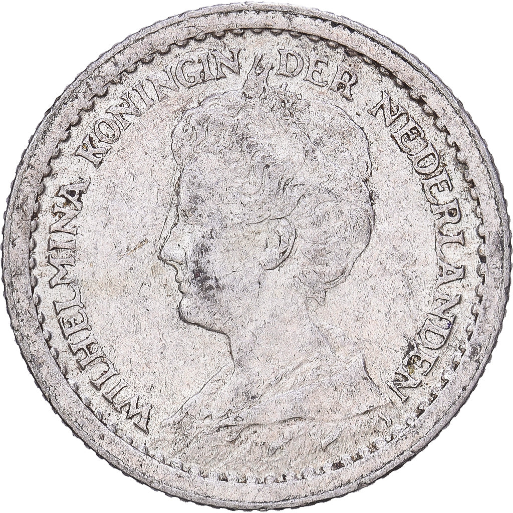 Netherlands, Wilhelmina I, 10 Cents, 1916, Utrecht, Silver, VF(30-35), KM:145